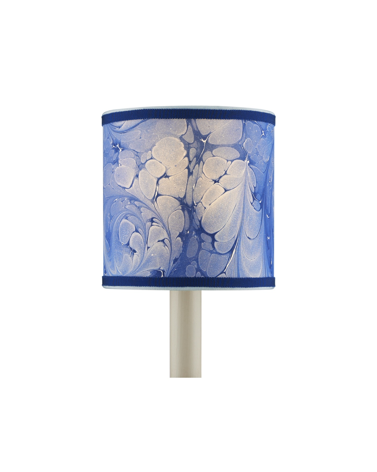Marble Blue Paper Drum Chandelier Shade