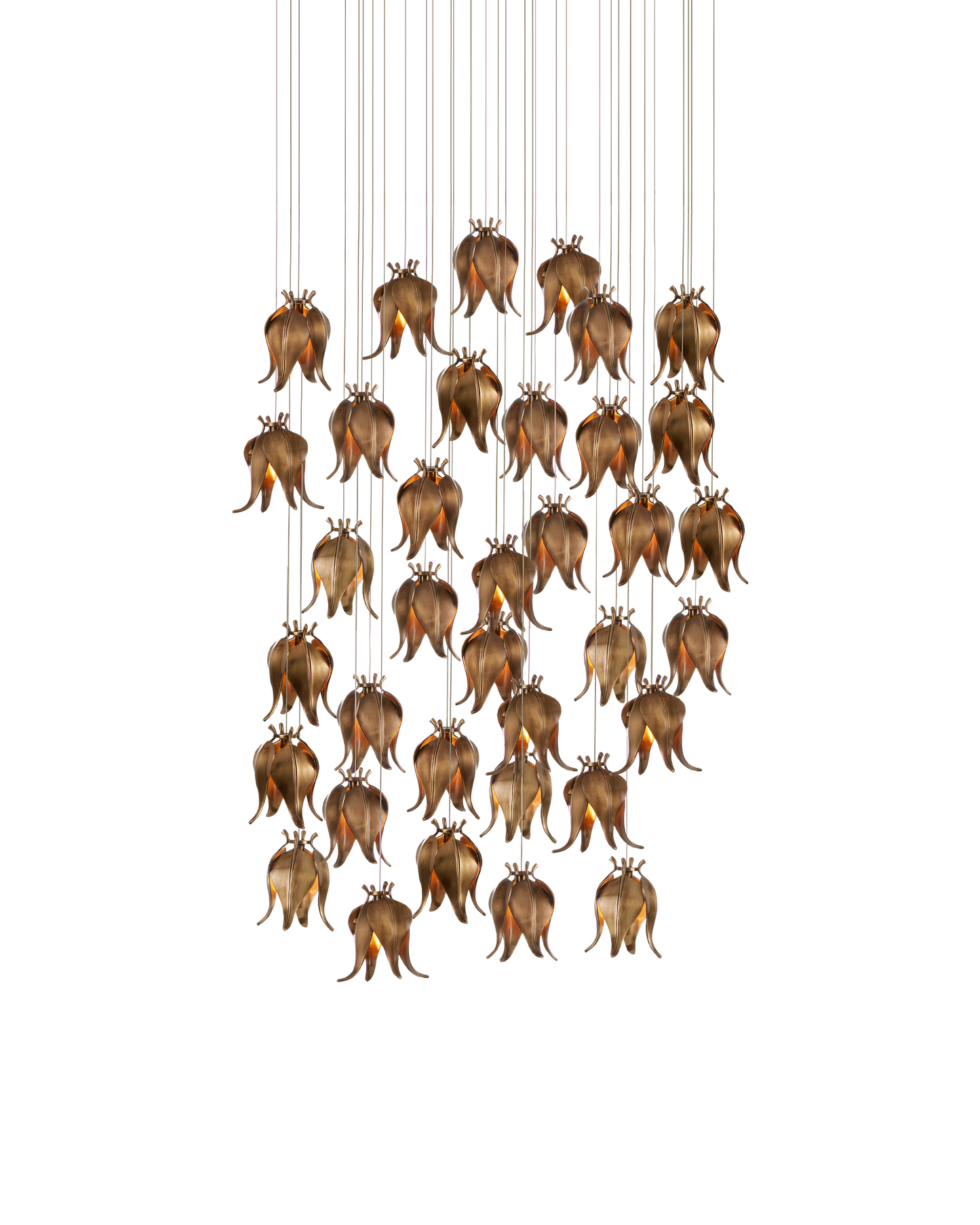 Iota 36-Light Round Multi-Drop Pendant