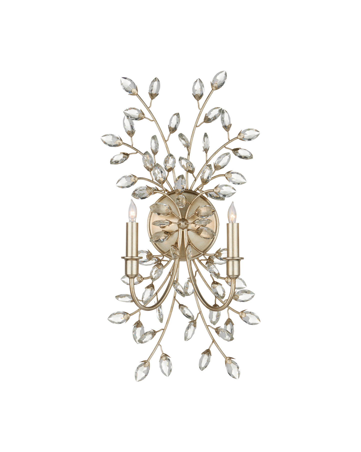 Forget-Me-Not Silver Wall Sconce
