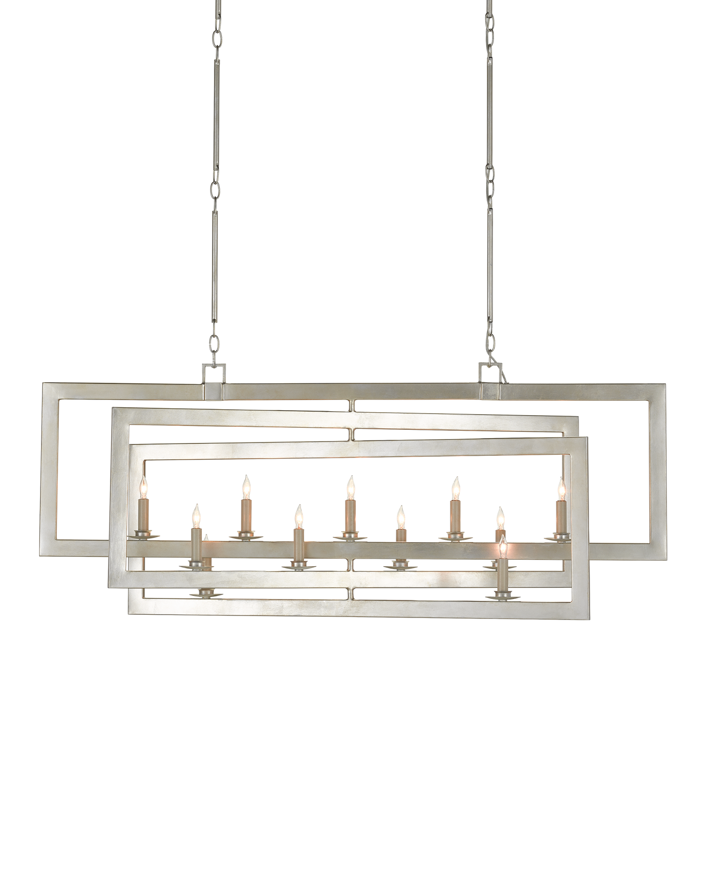 Middleton Rectangular Silver Chandelier