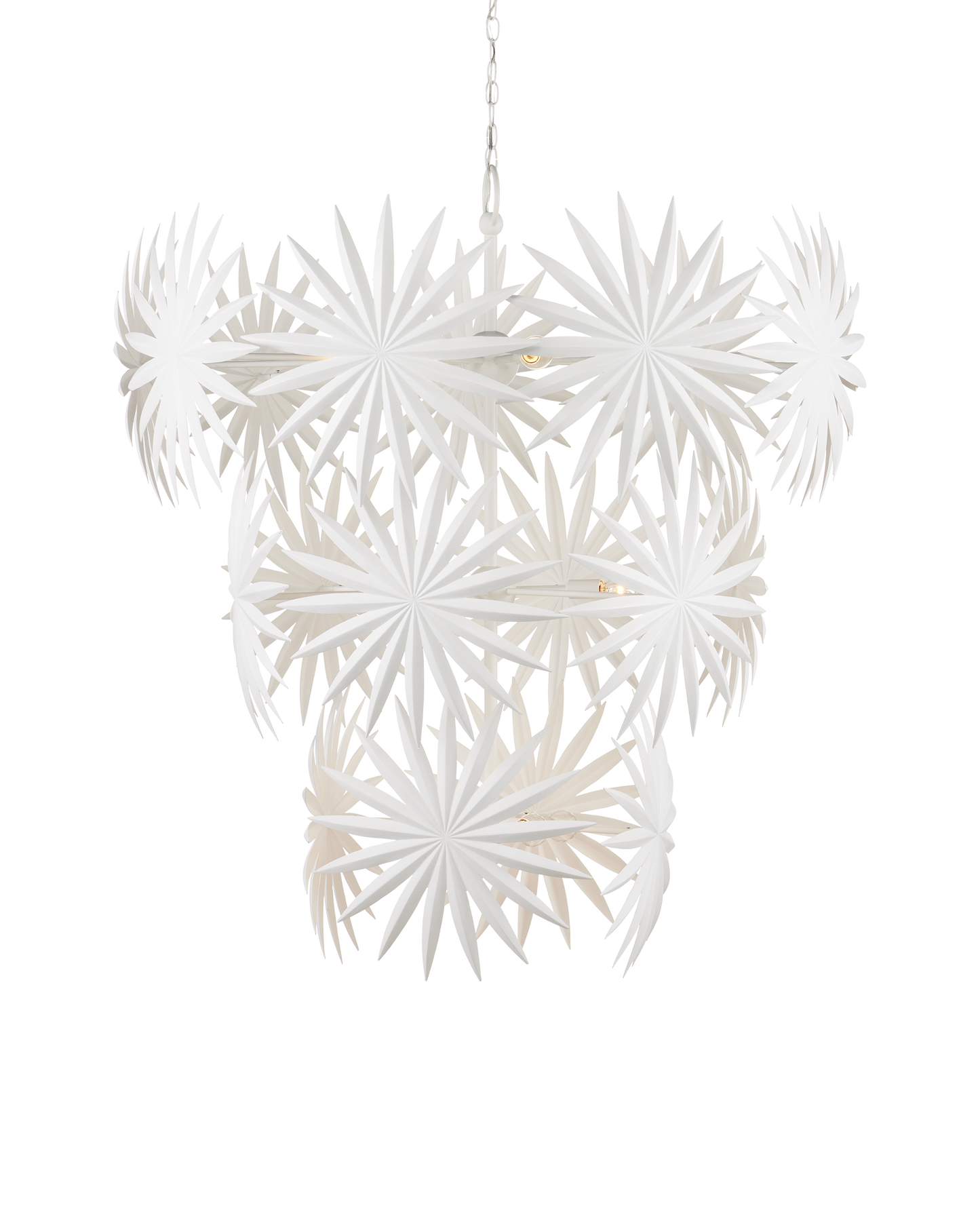 Bismarkia Large White Chandelier