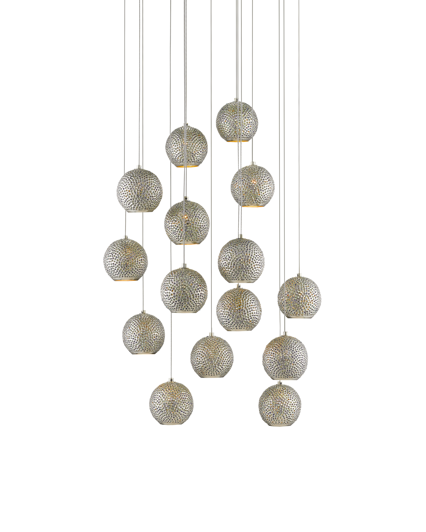 Giro 15-Light Round Multi-Drop Pendant