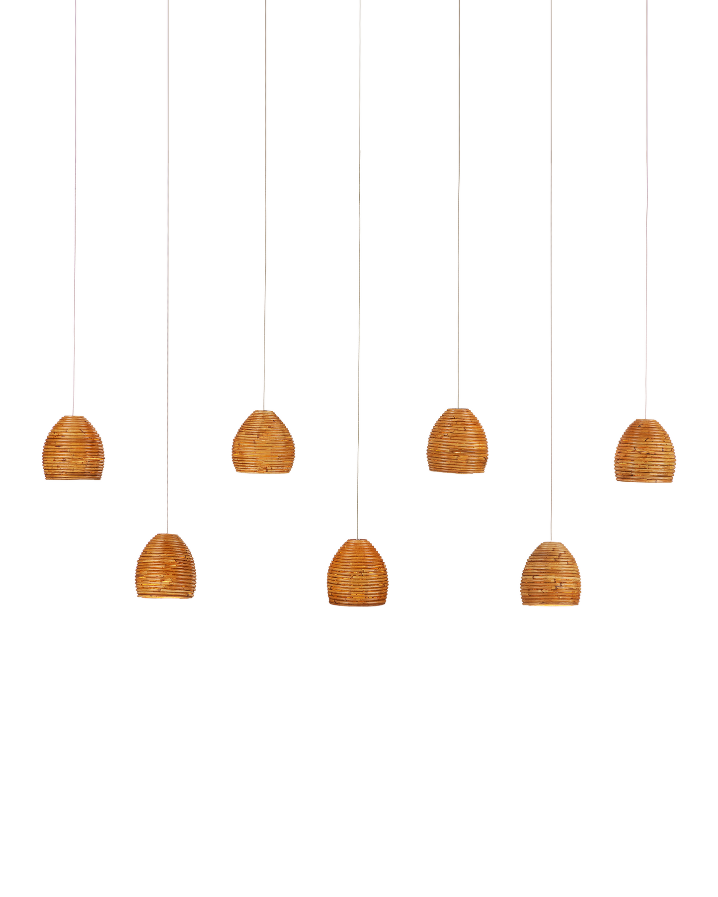 Beehive 7-Light Linear Multi-Drop Pendant