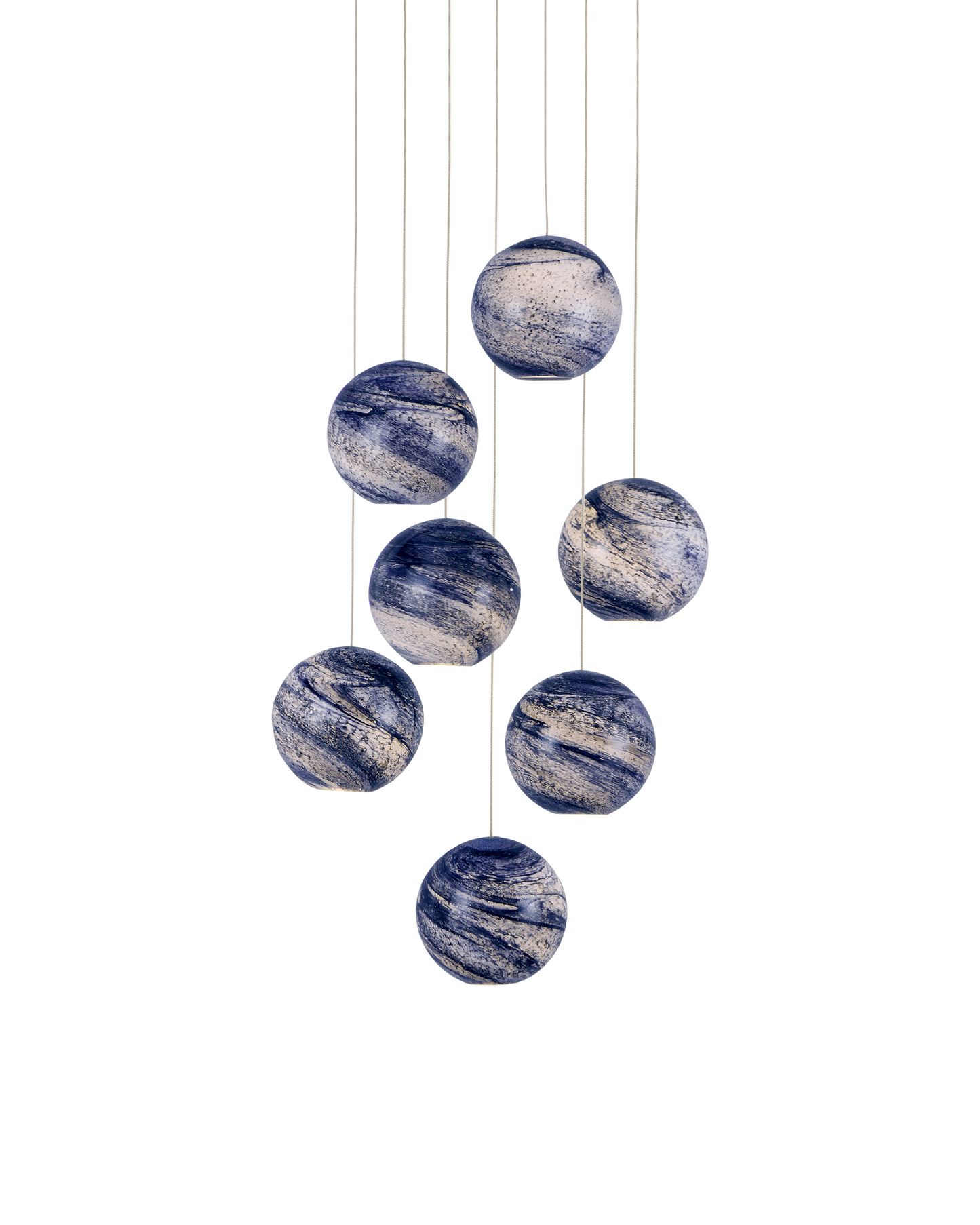 Palatino 7-Light Round Multi-Drop Pendant