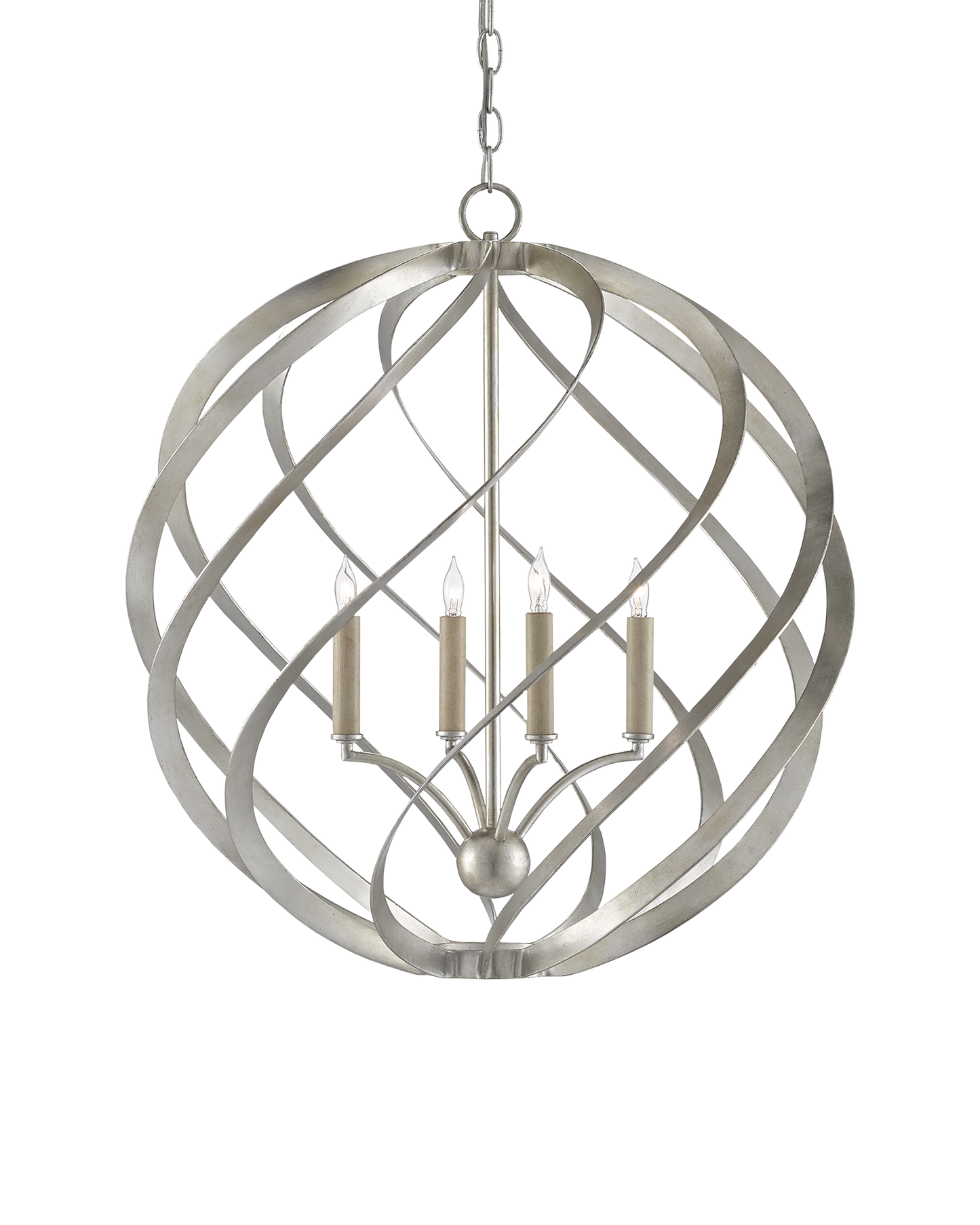 Roussel Silver Orb Chandelier