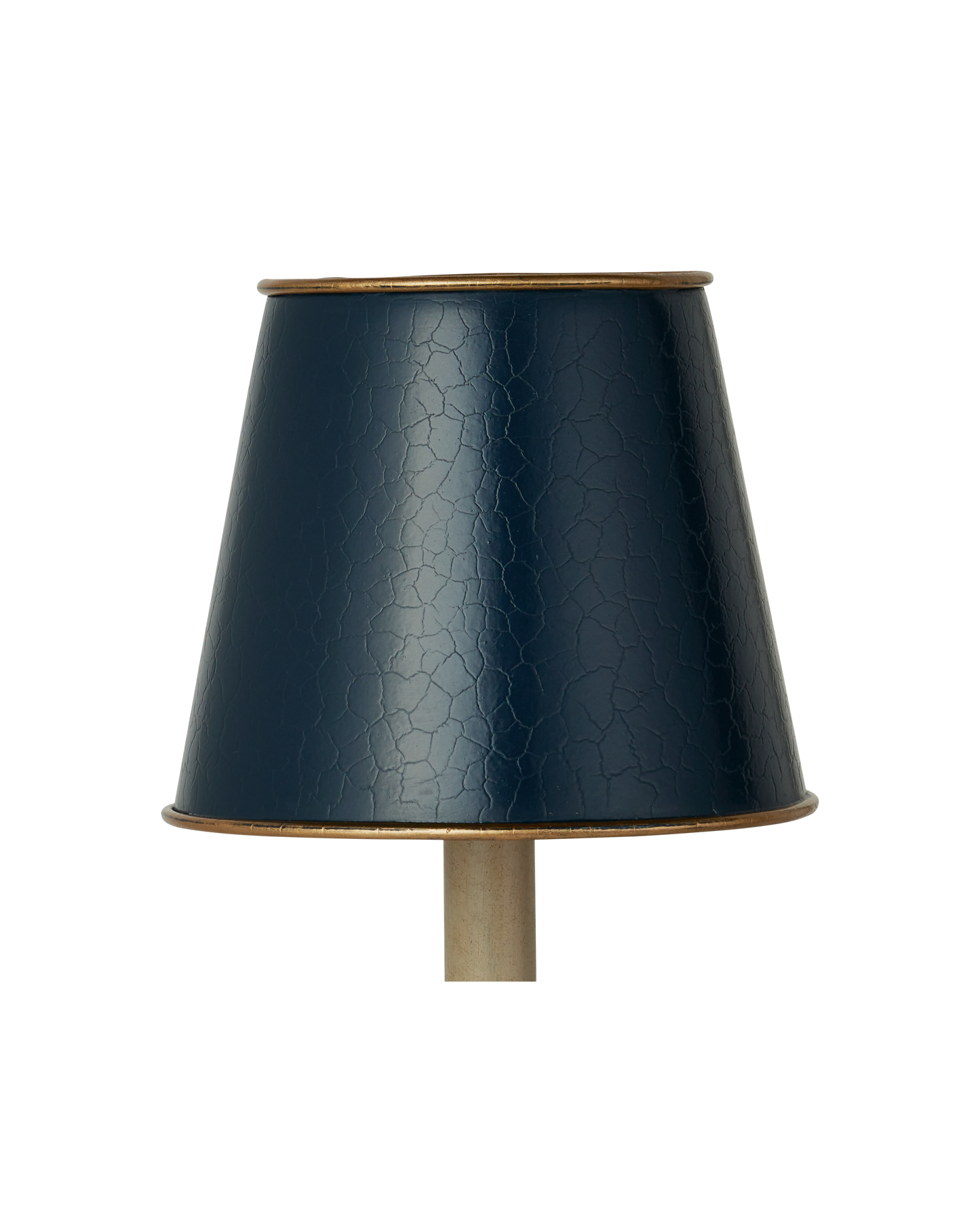 Tole Blue Tapered Chandelier Shade