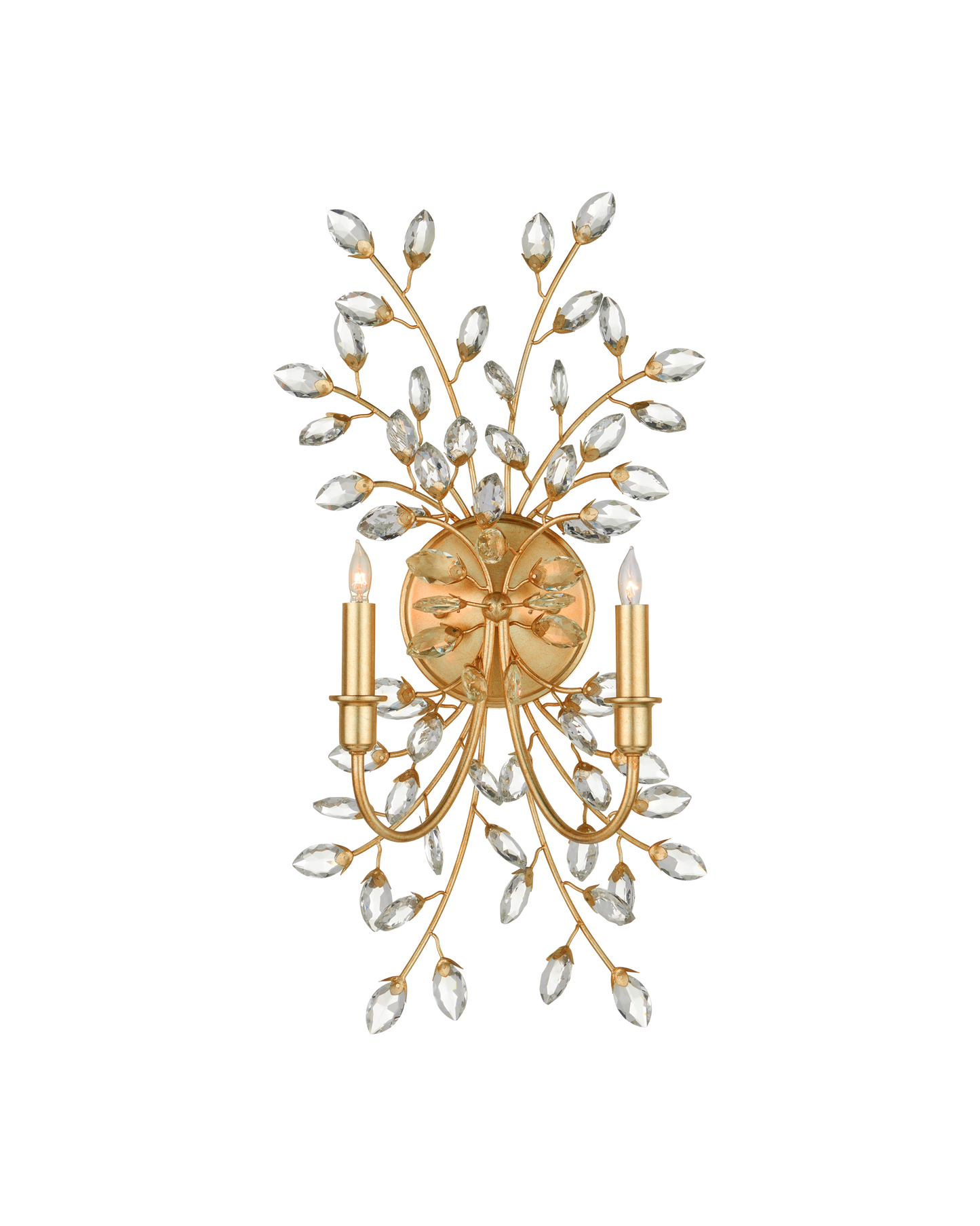 Forget-Me-Not Gold Wall Sconce