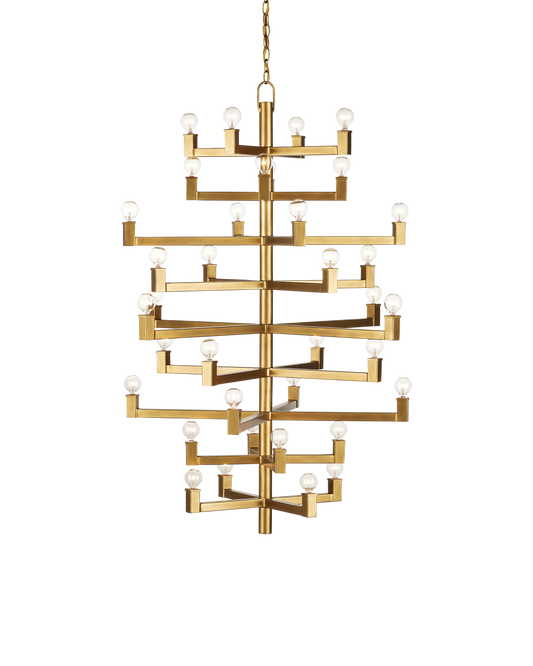Andre Large Brass Chandelier