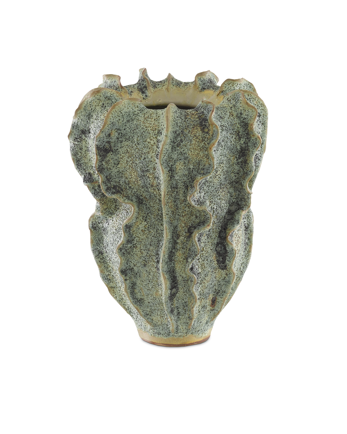 Sunken Boat Swirl Green Vase