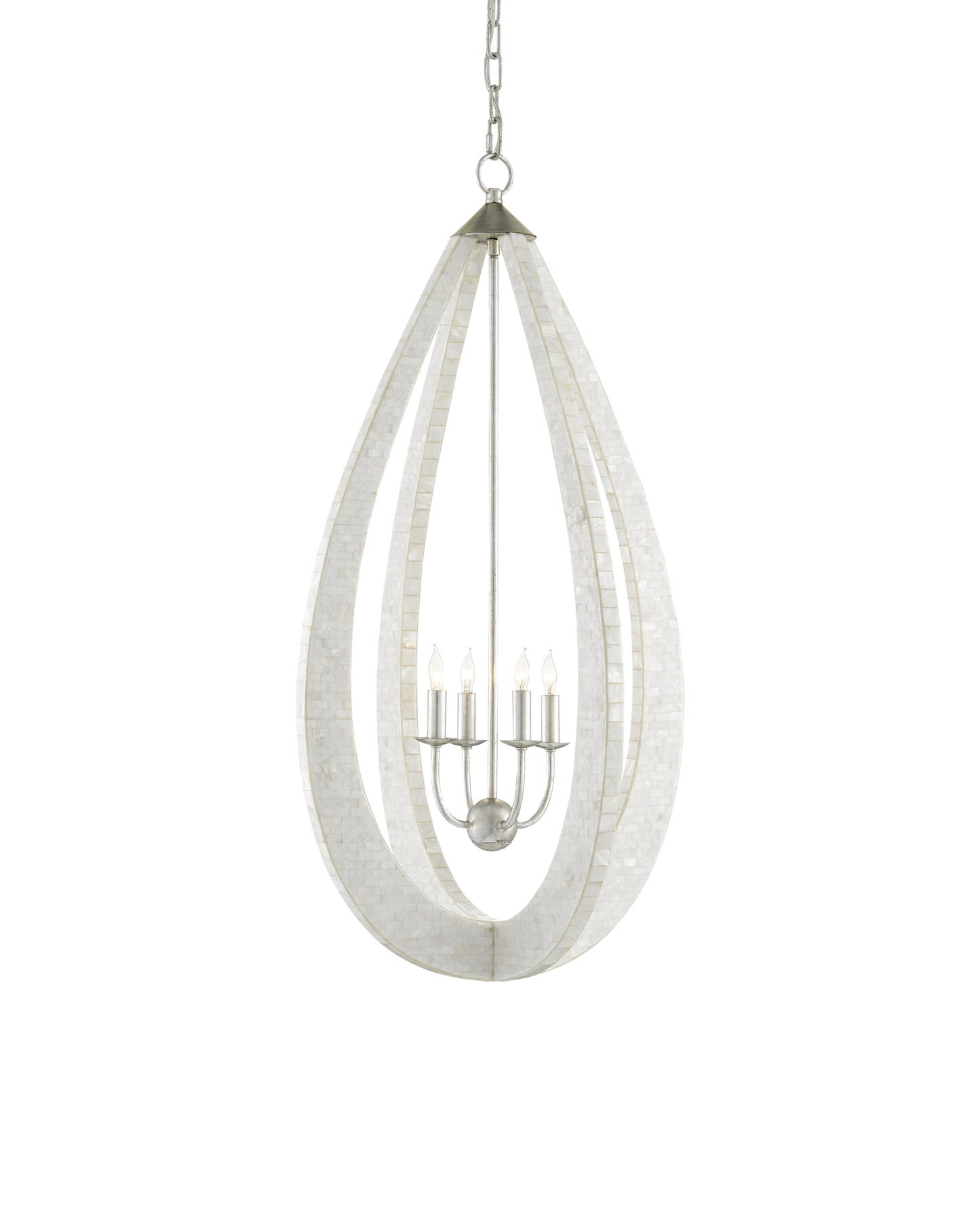 Arietta White Teardrop Chandelier
