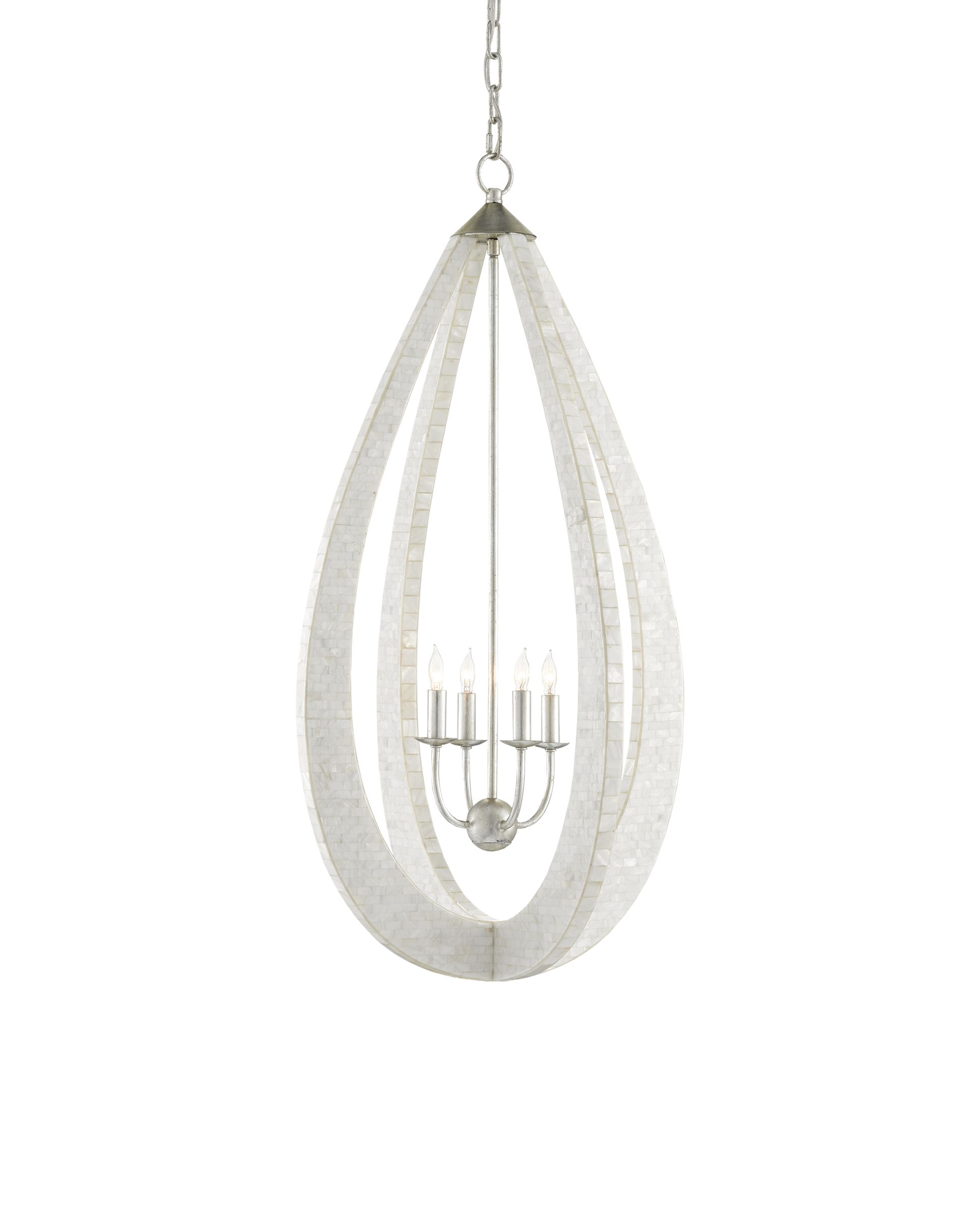 Arietta White Teardrop Chandelier