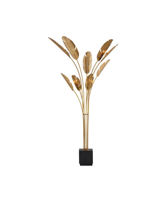 Tropical Grande Brass Floor Lamp