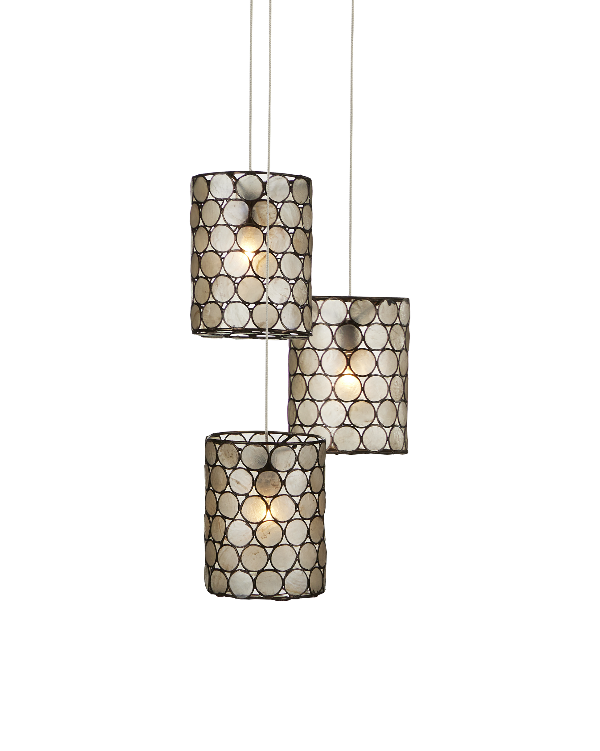 Regatta 3-Light Round Multi-Drop Pendant