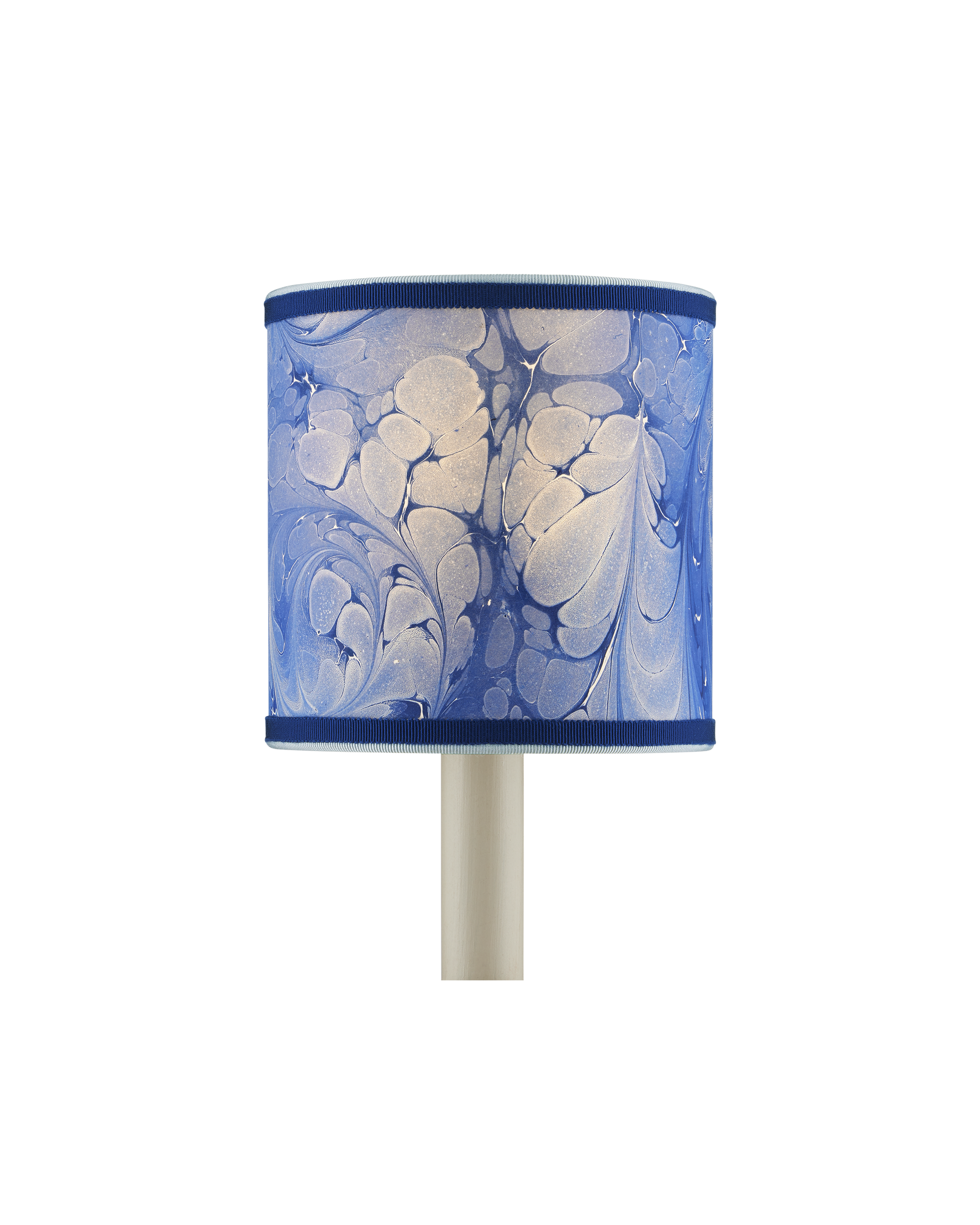Marble Blue Paper Drum Chandelier Shade