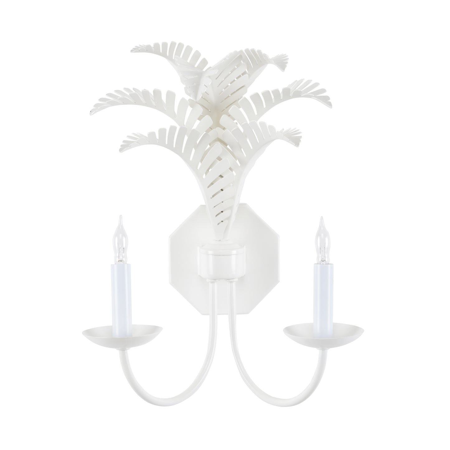 Royal Palm Sconce - White