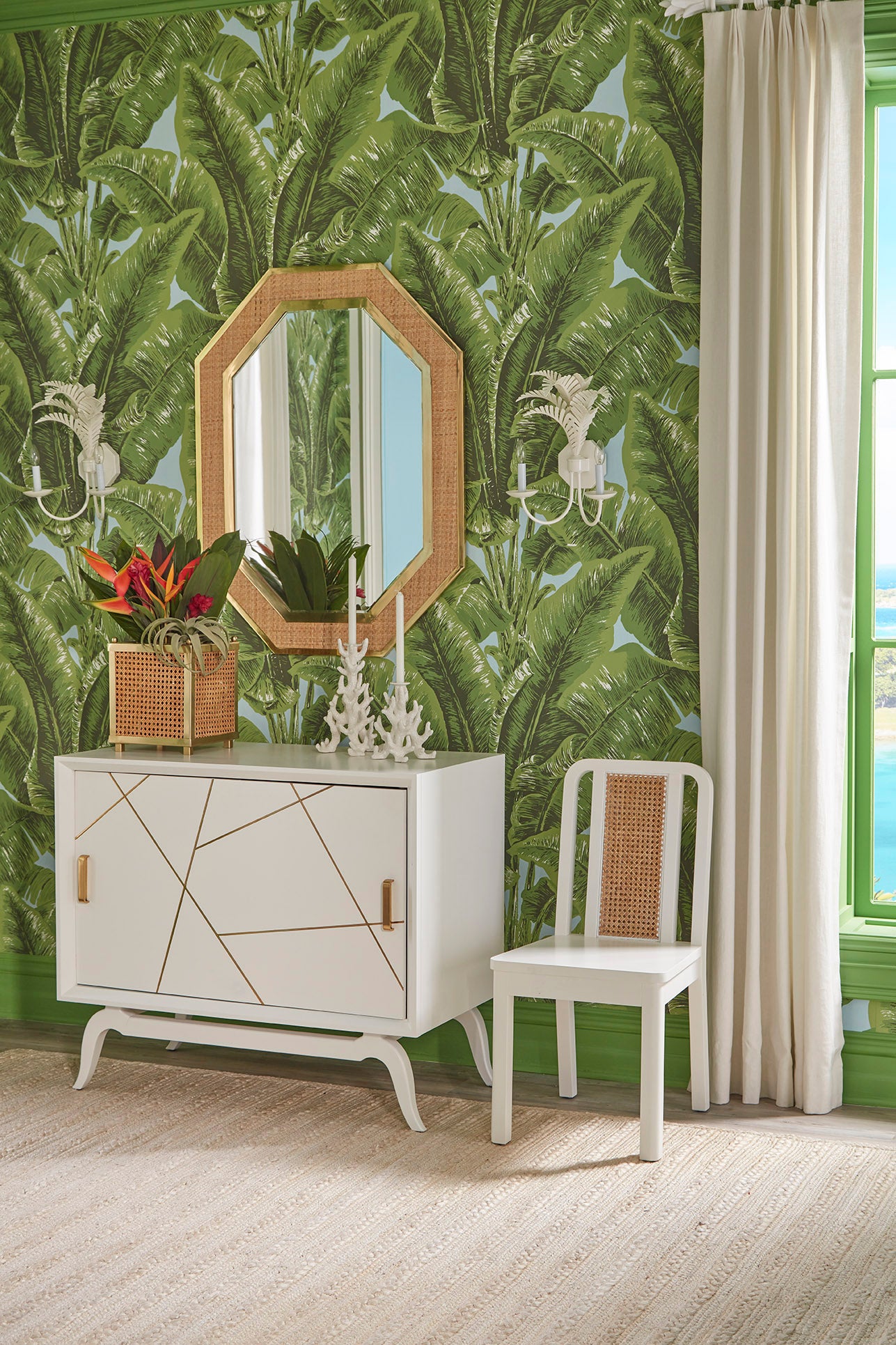 Royal Palm Sconce - White