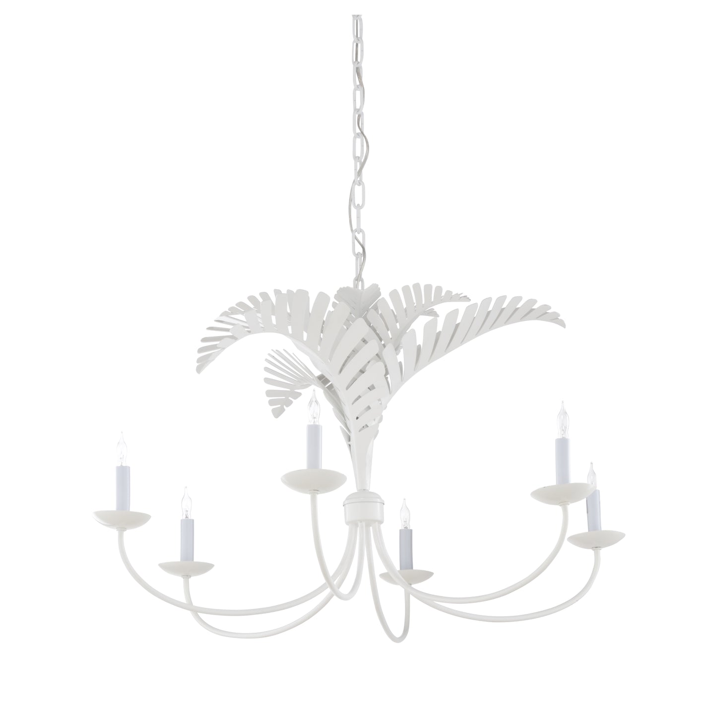Royal Palm Chandelier - White