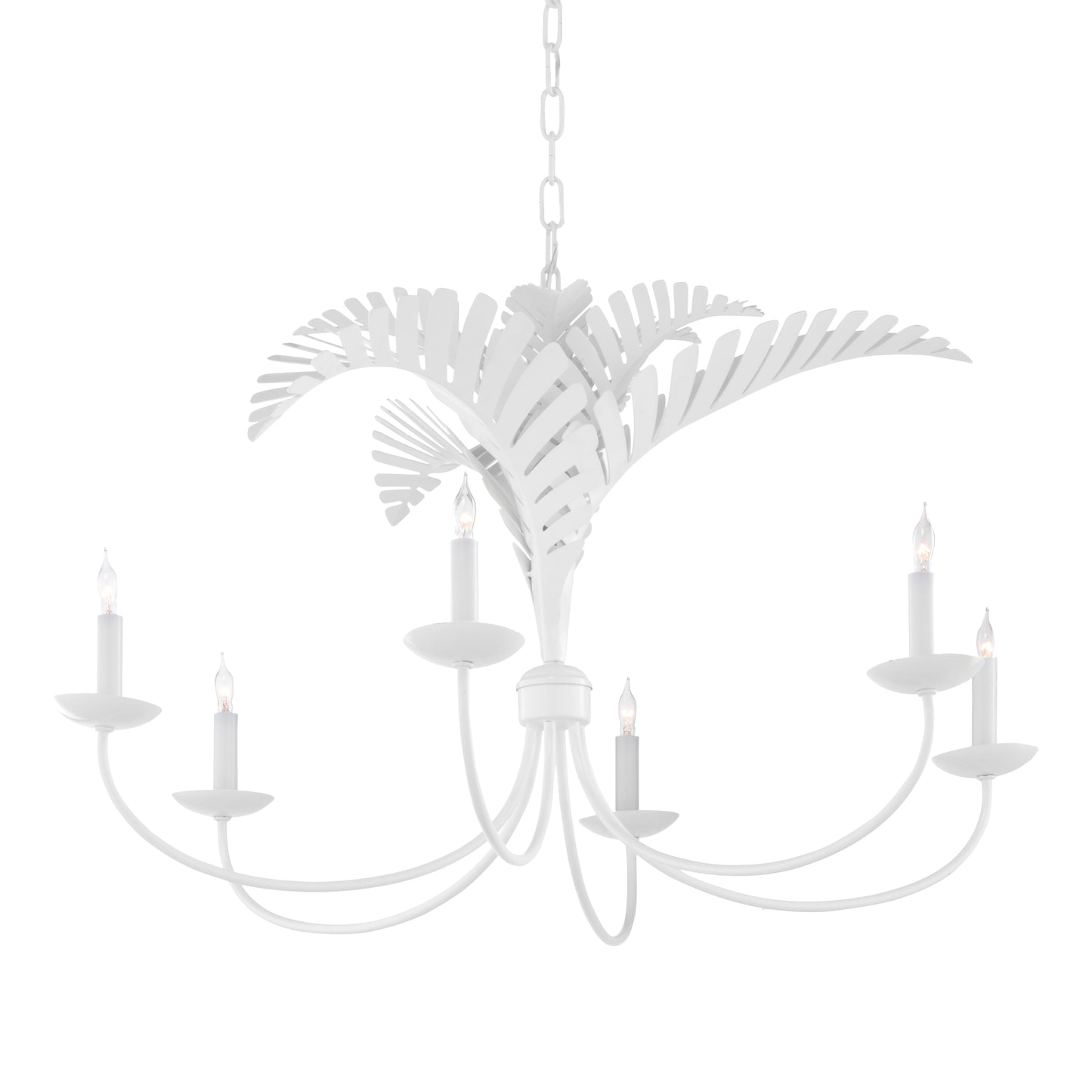 Royal Palm Chandelier - White