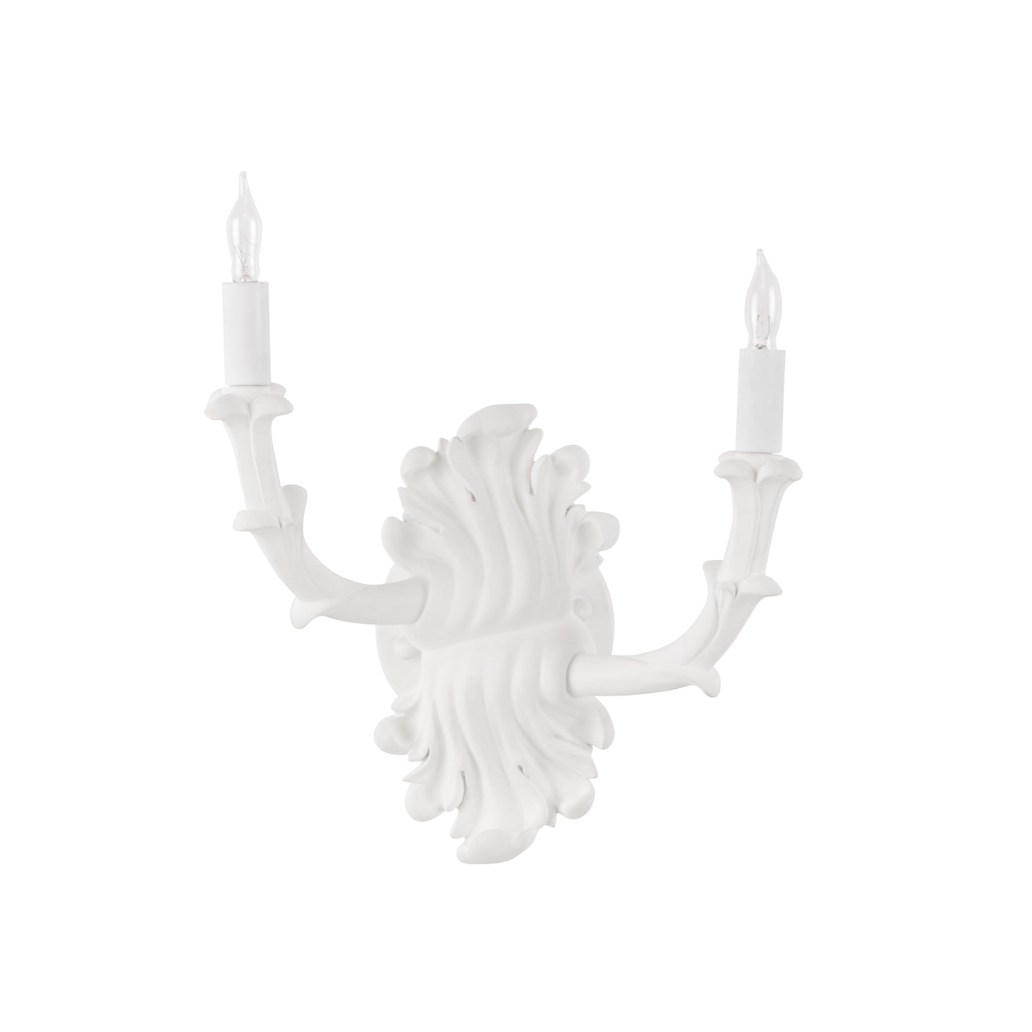 Roche Plaster Double Arm Sconce