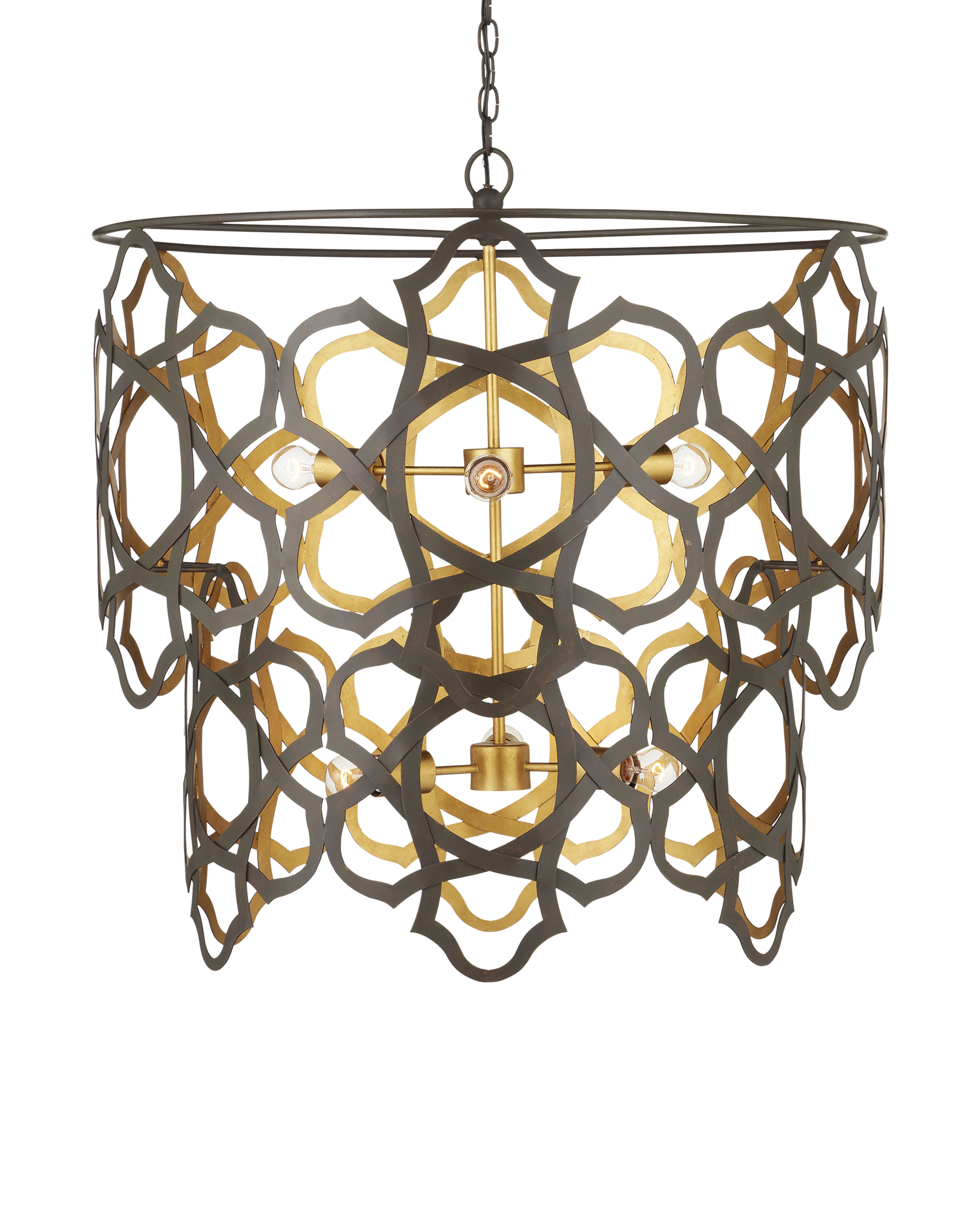 Mauresque Medium Bronze & Gold Chandelier