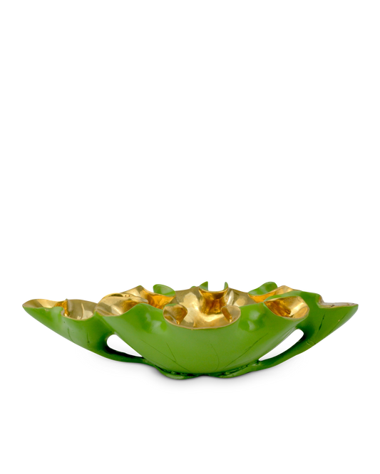 Wrapped Lotus Leaf Green Bowl