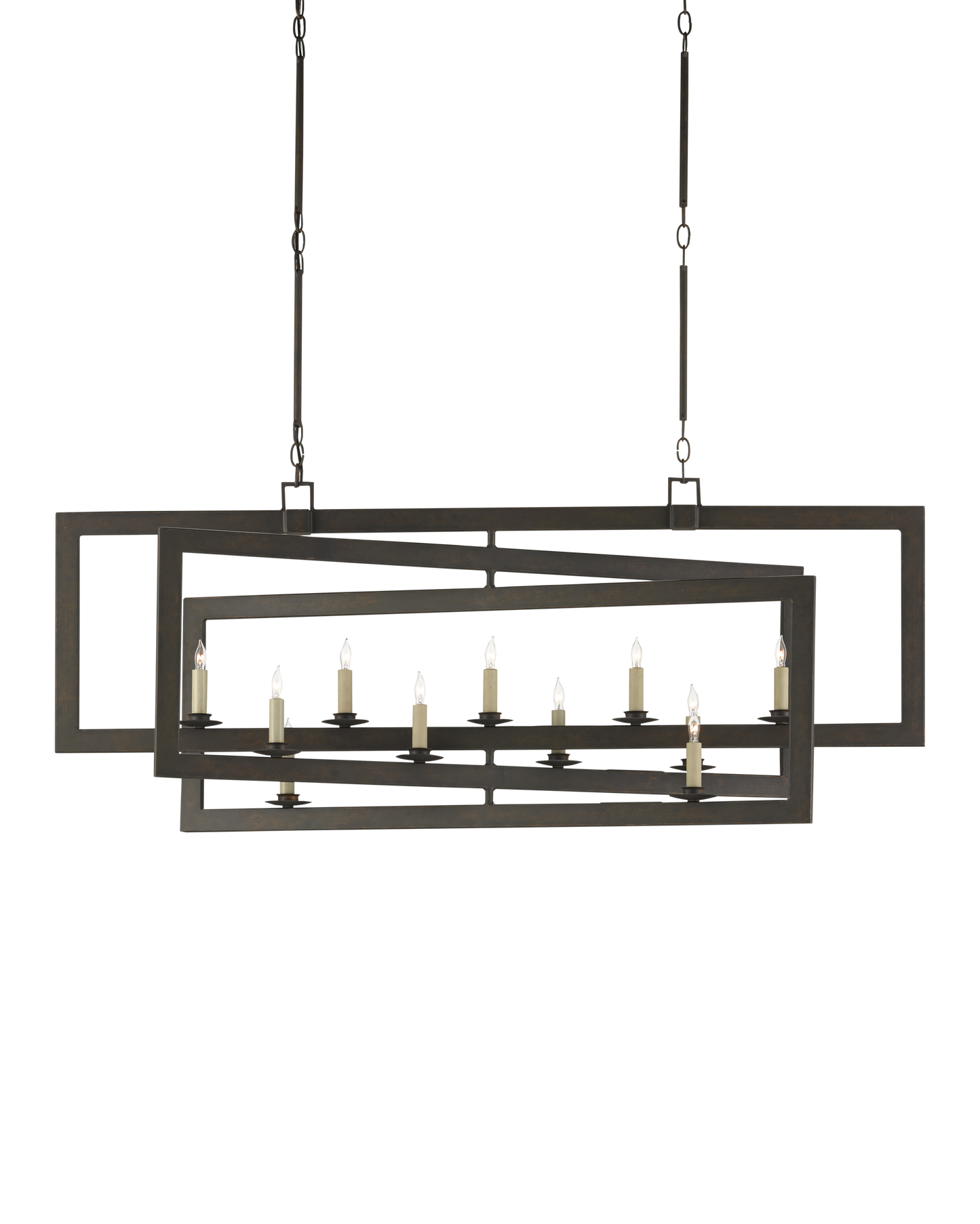 Middleton Rectangular Bronze Chandelier
