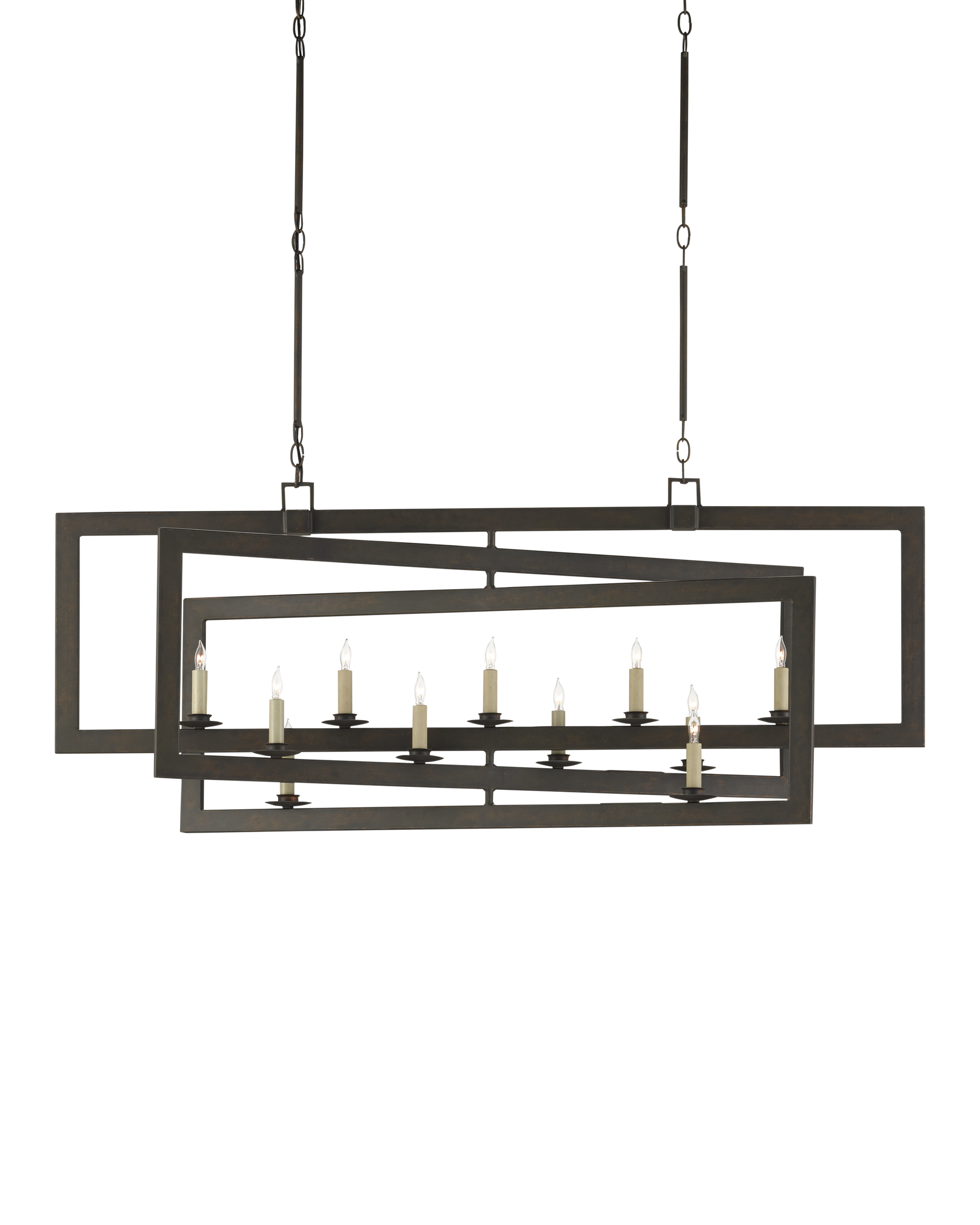 Middleton Rectangular Bronze Chandelier