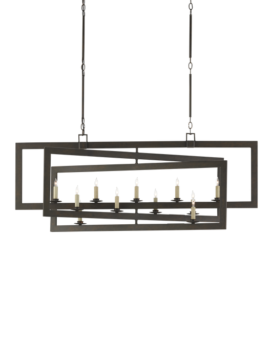 Middleton Rectangular Bronze Chandelier