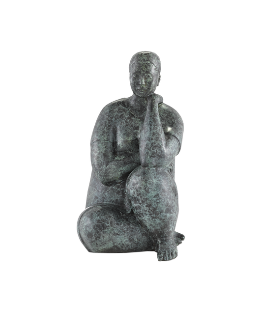 Lady Meditating Bronze