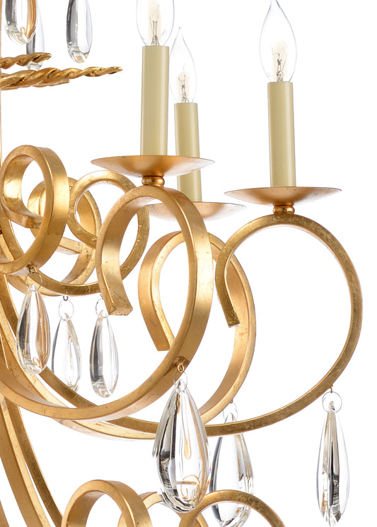 Grand Stairs Chandelier-Gold