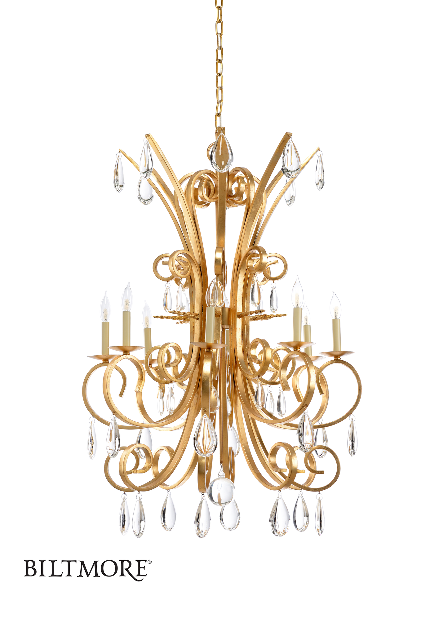 Grand Stairs Chandelier-Gold