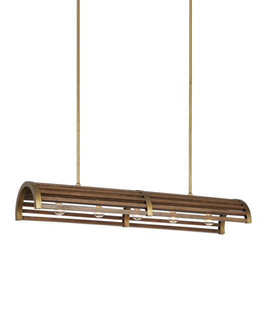 Woodbine Chestnut Rectangular Chandelier
