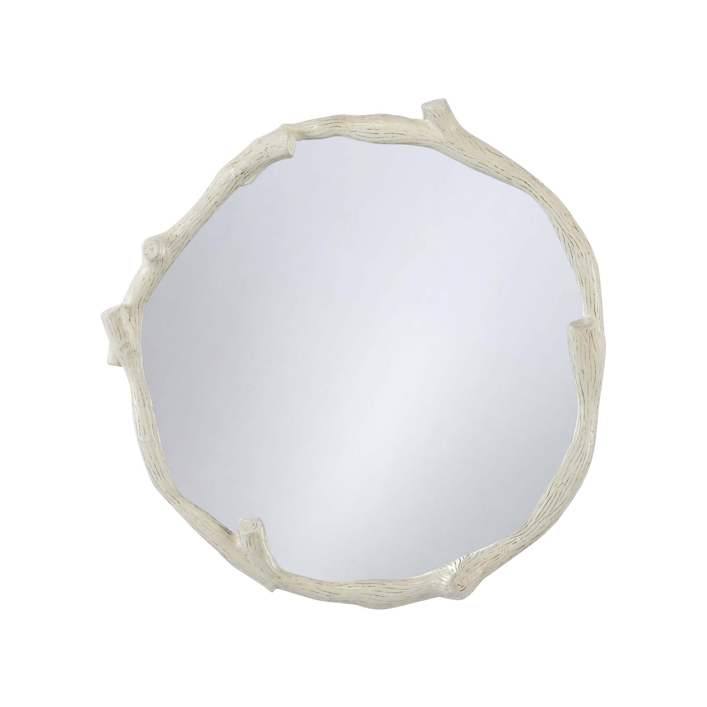 Timber Round Mirror