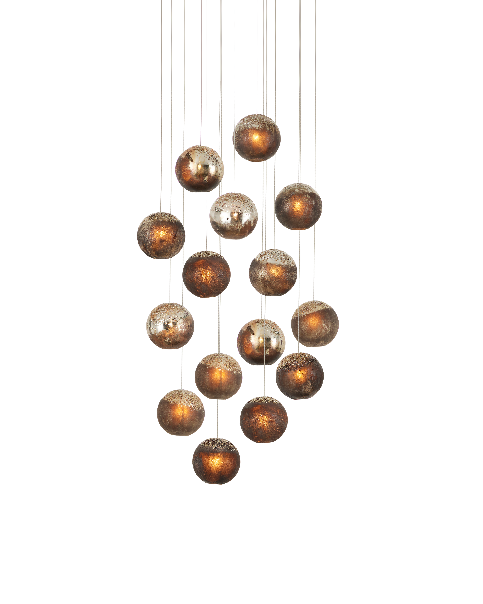 Pathos 15-Light Round Multi-Drop Pendant