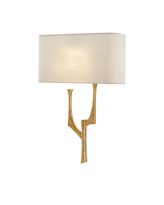 Bodnant Gold Wall Sconce, Right