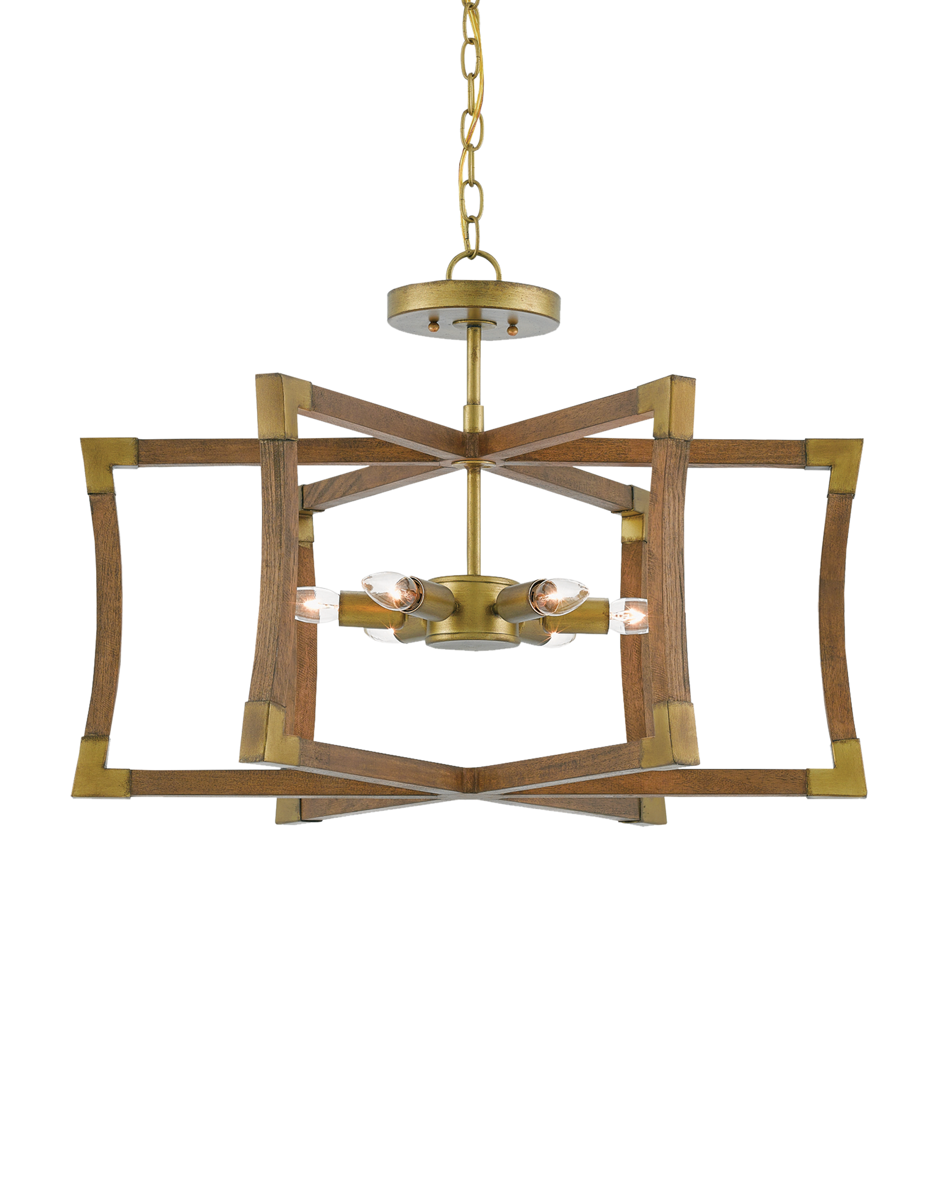 Bastian Small Chestnut Semi-Flush Mount