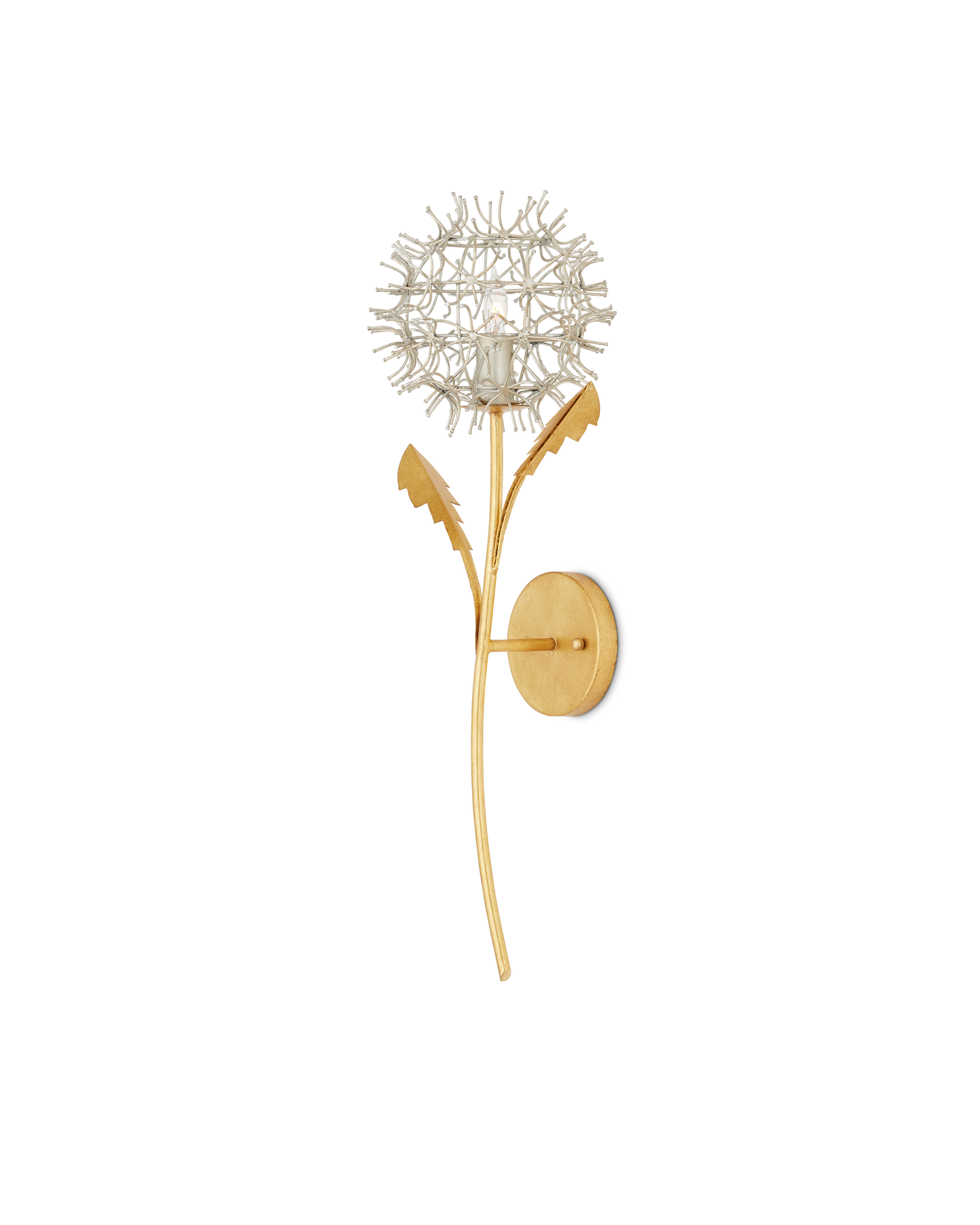 Dandelion Silver & Gold Wall Sconce