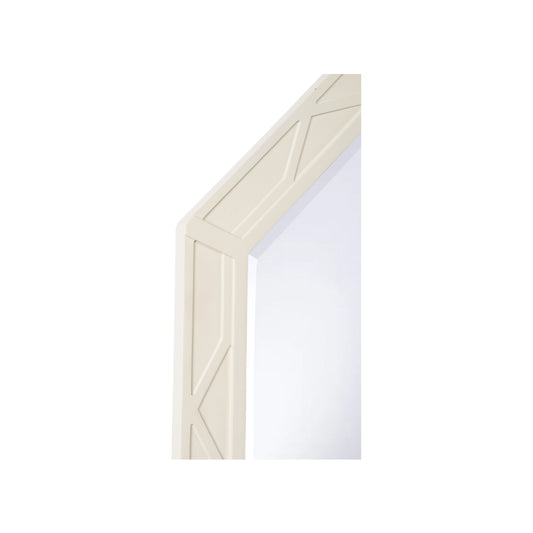 Dahlia Hexagon Mirror - White