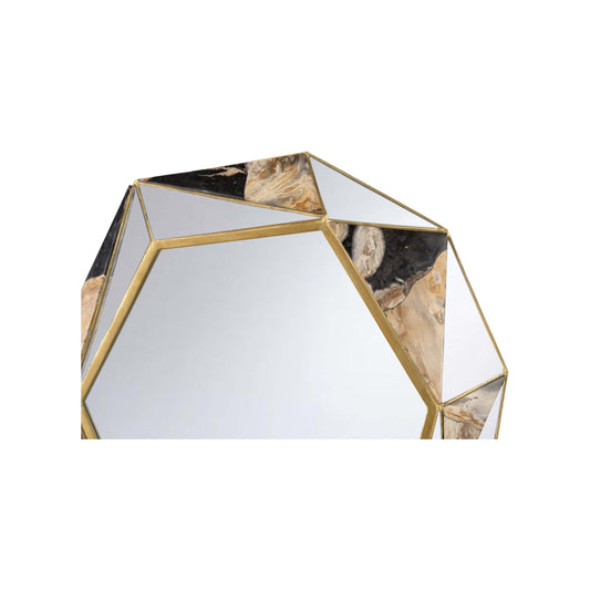 Petrified Wood Geometric Mirror