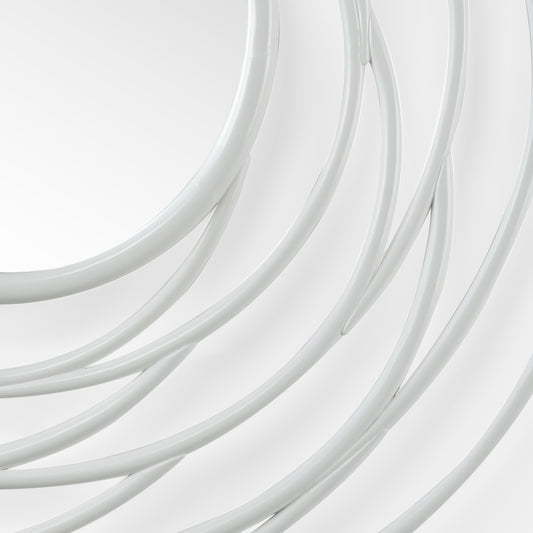 Swirl Mirror - White