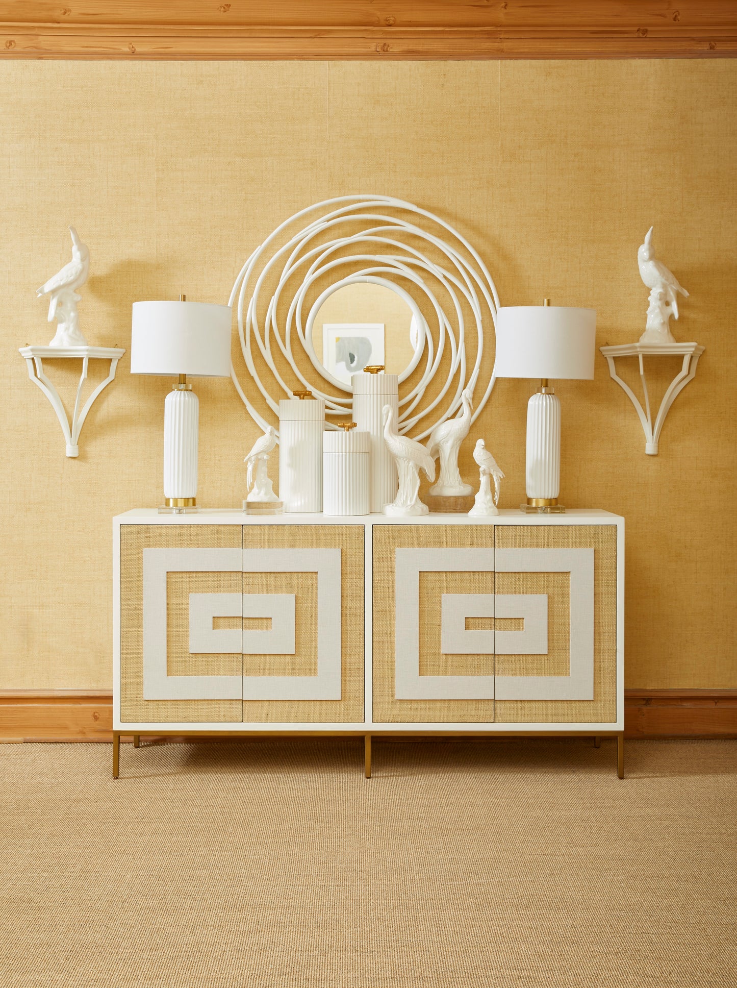 Swirl Mirror - White