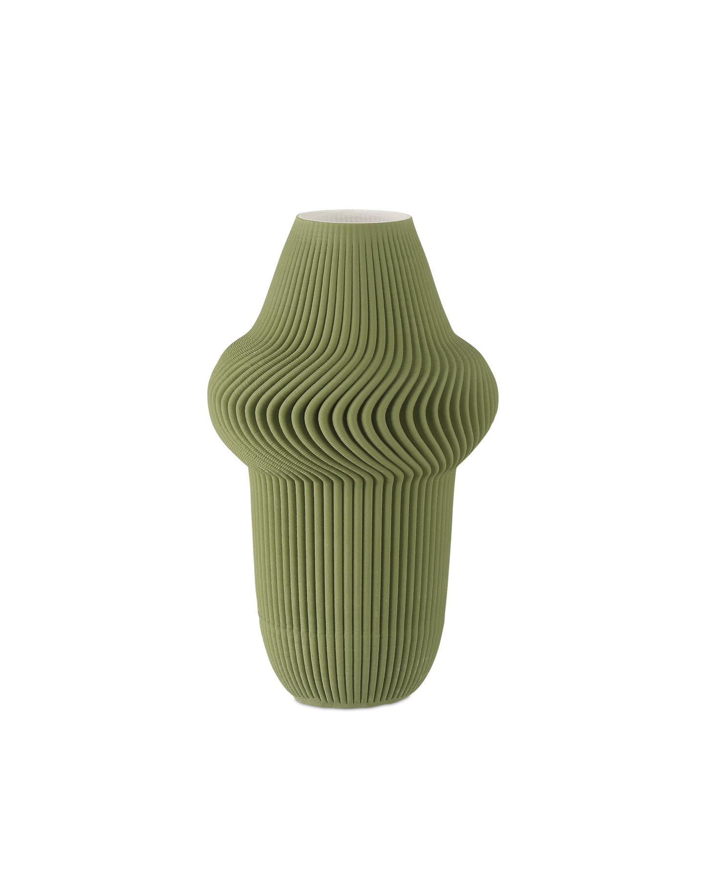Green Plisse Medium Vase