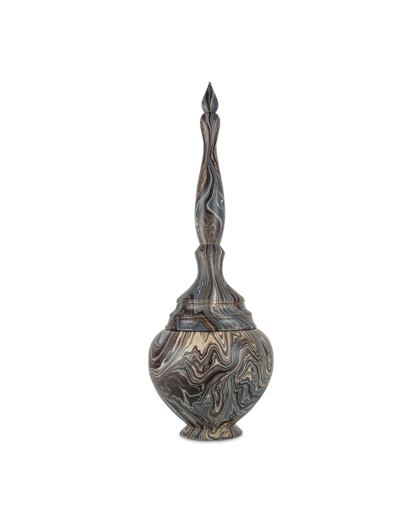 Marbleized Tall Turret Box