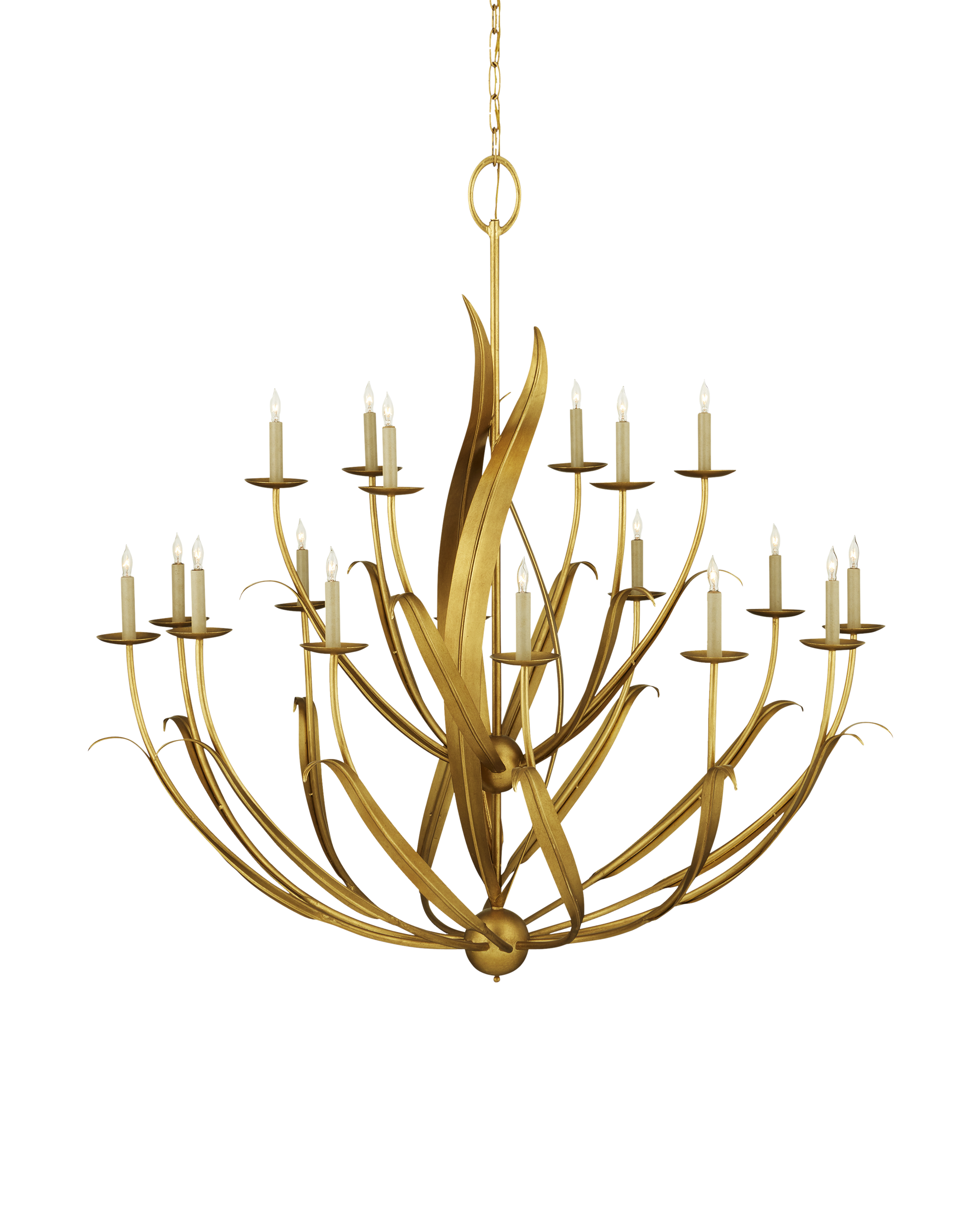 Menefee Large Gold Chandelier