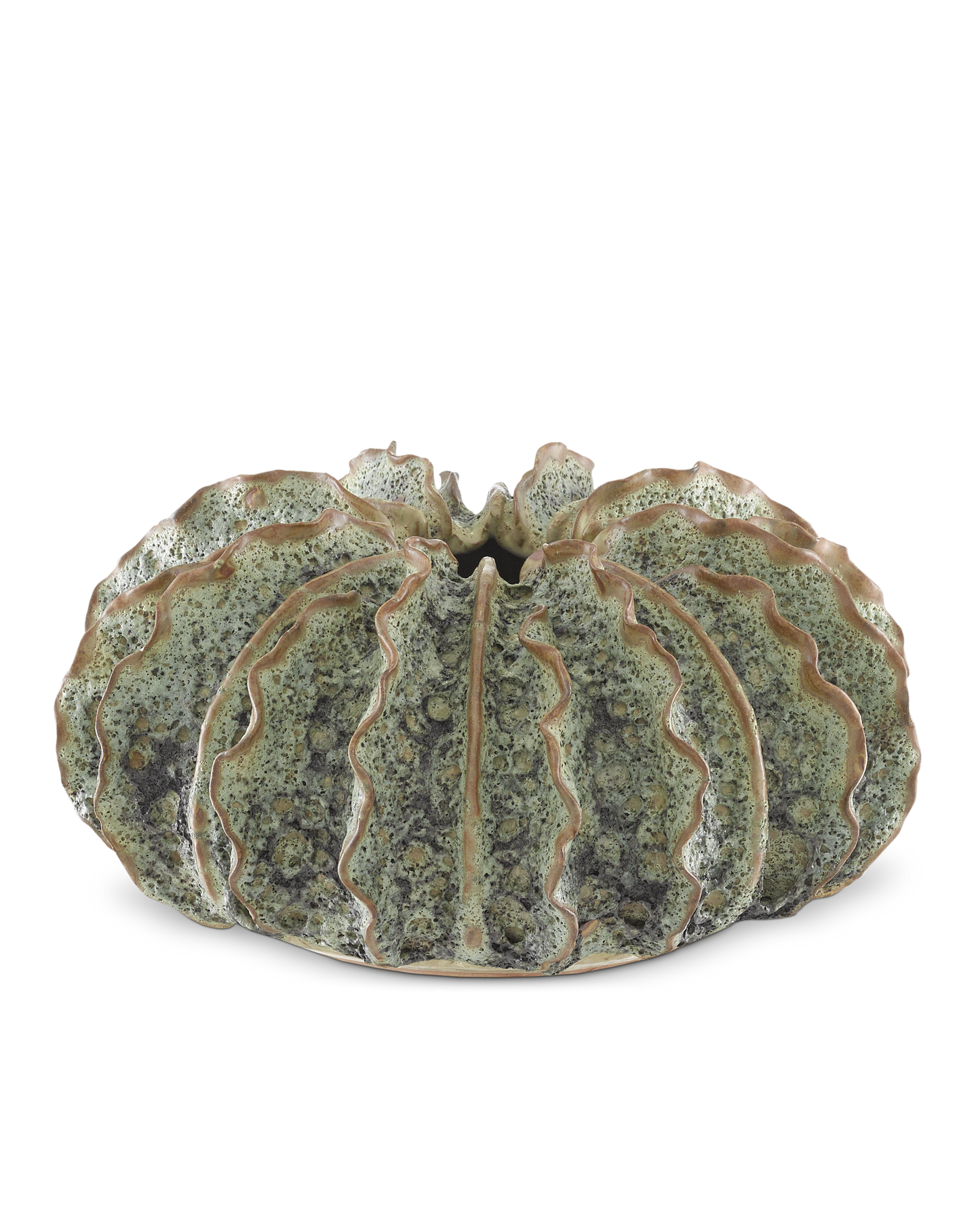 Sunken Boat Wings Green Vase