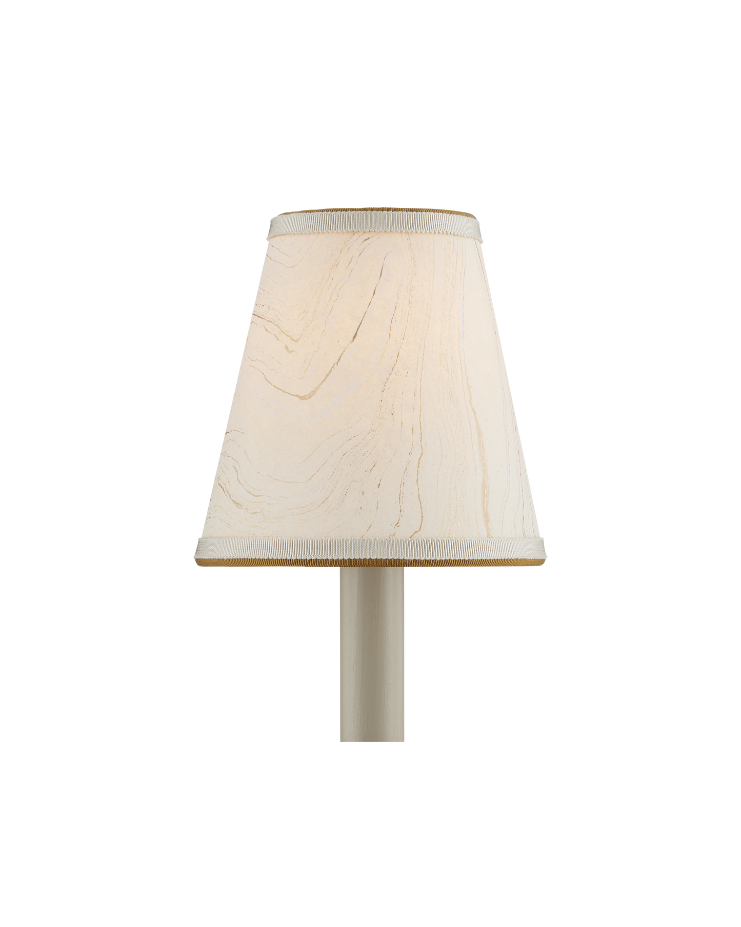 Marble Cream Paper Tapered Chandelier Shade