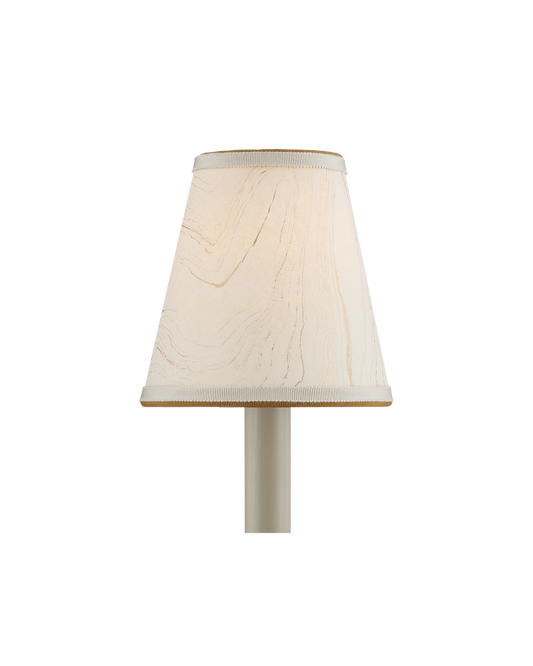 Marble Cream Paper Tapered Chandelier Shade