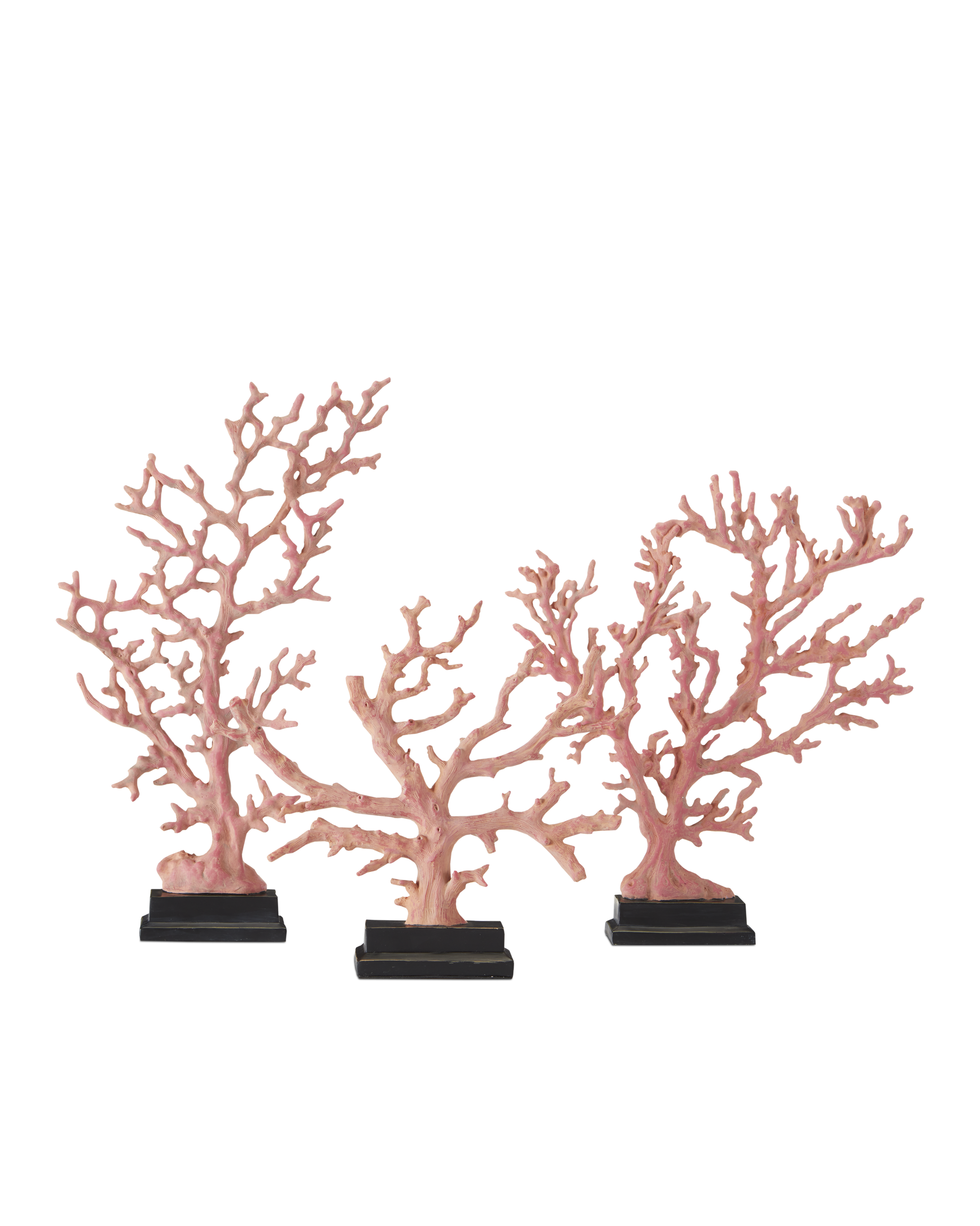 Large Red Coral Branches Set of 3