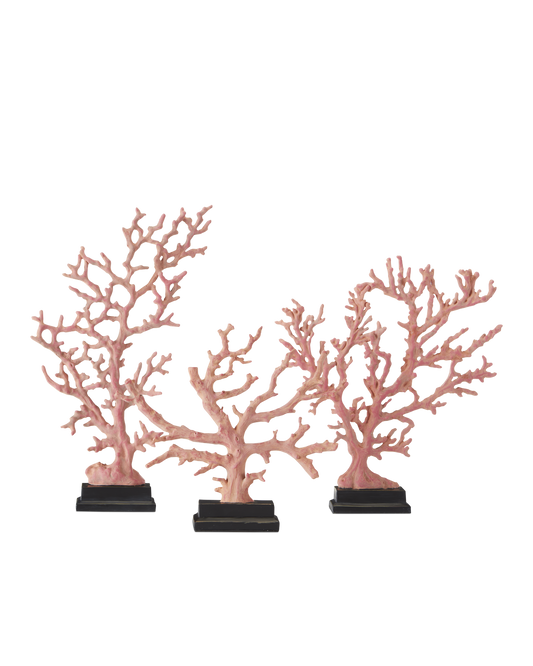 Large Red Coral Branches Set of 3
