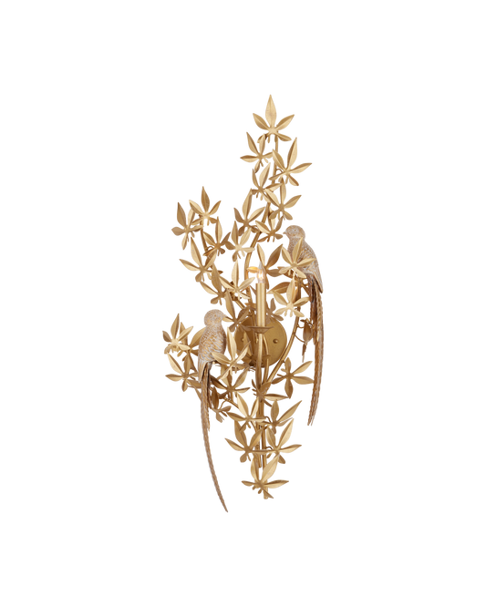 Aviary Gold Wall Sconce, Right